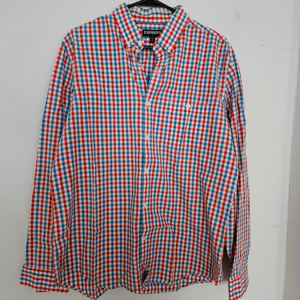 EUC Express Men Performance Button Down | L NWT - image 1